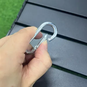 5x50mm eisen verzinkte karabiner haken federhaken outdoor sicherheit verbindungsring detail