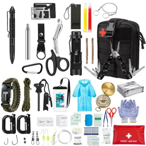 Outdoor survival tactical gear kit emergency first aid set camping equipment tools