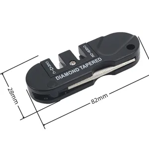 Aiguiseur de couteau de poche multifonctionnel 4-en-1 portable pour le camping en plein air.