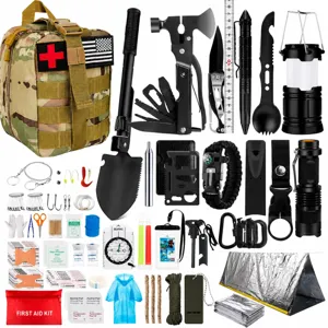 Outdoor Emergency Survival Kit Tactical Camping Gear Multitool First Aid Equipment Set For Hiking Adventure