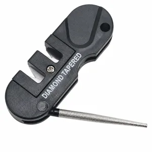 Outil affûteur de couteau portable 4 en 1, barre d'aiguisage multifonctionnelle pour extérieur.