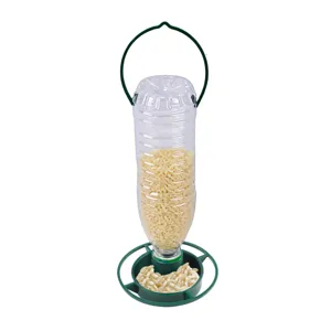 Garden plastic hanging bird feeder bottle top wild bird food dispenser outdoor!