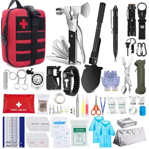 Equipement de survie plein air kit urgence outils camping hache tactique multifonctionnelle