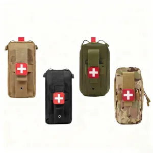 Portable nylon tactical medical pouch MOLLE first aid bag military waist storage bag set of 4 colors
