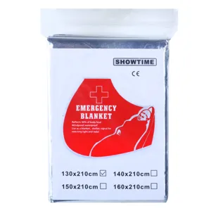 Manta de emergencia de supervivencia impermeable térmica Mylar camping primeros auxilios
