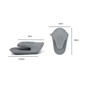 Guanto da forno resistente al calore in silicone grigio strumento da cucina dimensioni