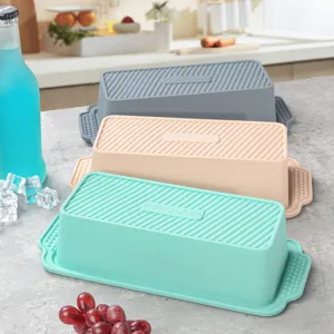 Stampo da plumcake in silicone per cottura, stampo per torta rettangolare attrezzo da cucina.