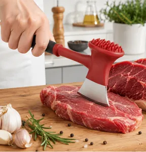 Multi-functional kitchen meat tenderizer hammer axe for steak, double-sided steel tool.
