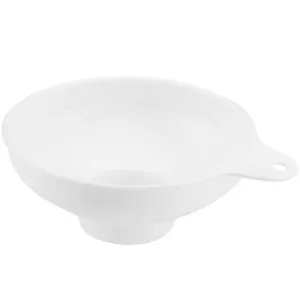 Food grade PP wide mouth kitchen funnel with hanging hole for oil powder beans and liquid use