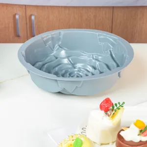 Silikon Rosen Kuchenform Backform graues Küchenwerkzeug für DIY Dessert Party Backen