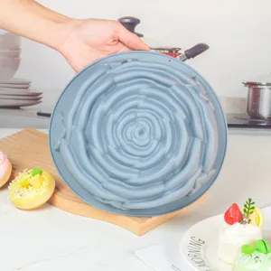 Silikon Rosen Kuchenform zum Backen, flexible 3D Blumen Backform Detailansicht für Dessert.