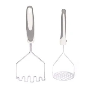 Prensador de patatas de acero inoxidable herramienta de cocina con mango ergonómico