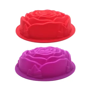Silikon Rosen Kuchenform Set Rot Lila Backform Werkzeug fur Party Kuchen Backzubehor Neu