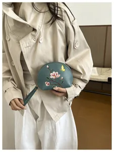 Elegante Damen bestickte Handgelenktasche Retro Kupplung mit Blumenmuster Geldbörse neu