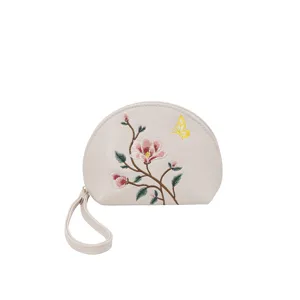 Damen bestickte Geldbörse Vintage chinesischen Stil Blumen Clutch Abendtasche mit Handschlaufe.
