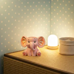 Portapenne in resina elefante rosa e organizer da scrivania decorazione animale carina.