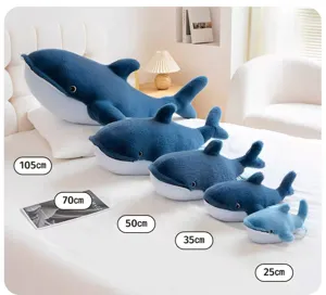 Cute killer whale plush toy soft stuffed animal ocean series multi-size doll gift home decor item