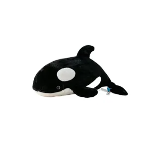 Cute killer whale plush toy soft stuffed orca animal doll for kids gift home decor