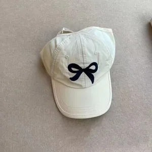 Kinder Sonnen-Baseballkappe süße Schleife Design Sommer dünn atmungsaktiv leicht Sonnenschutz Hut