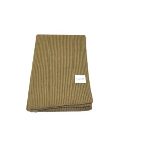 Solid color knitted winter scarf for women, warm and cozy Korean style neckerchief, thick shawl.