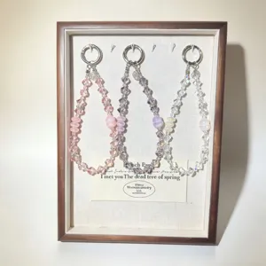 Crystal Beaded Phone Charm Gourd Pendant Cute Bag Hanging Ornament Keychain Niche Design Accessories For Women