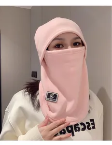 Winter thermal fleece balaclava windproof face mask thick neck warmer for women riding skiing
