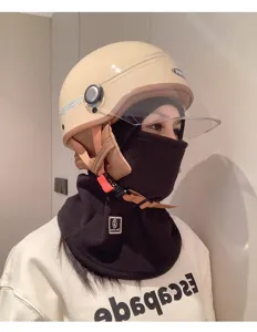 Winter thermal velvet balaclava windproof cold-proof face mask for cycling ski warm bib hat