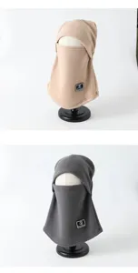 Detailed view of the thermal fleece balaclava hood, windproof winter cycling face mask.
