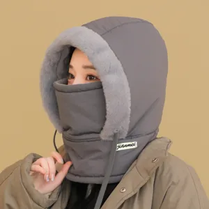 Winter winddichte warme Sturmhaube integriert mit Schal dicker warmer Rad-Gesichtsmaske.