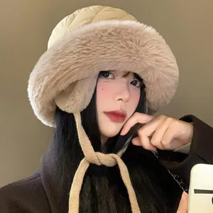 Unisex Winter Warme Bombermütze Verdickte Plüsch Ohrenklappe Trapper Hut Winddichte Ushanka Mütze Polyester Schnee Hut Für Erwachsene