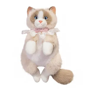 Zaino in peluche gatto ragdoll carino morbido peluche giocattolo per ragazze regalo bambini