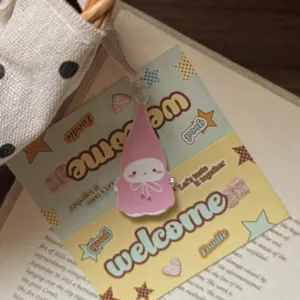 Cute pink cone hat cartoon character hair clip sweet kawaii duckbill hairpin for girls