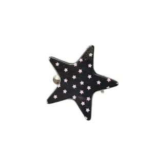 Korean sweet star hair clip black metal pink stars hairpin cute minimalist hair accessory