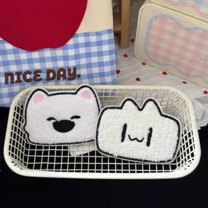 Mignon Patch de Cheveux en Peluche Chiot Lapin Style Japonais Doux Pince à Cheveux Broderie pour Femmes