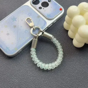 Short telephone cord phone lanyard anti-lost strap keychain charm for phone case