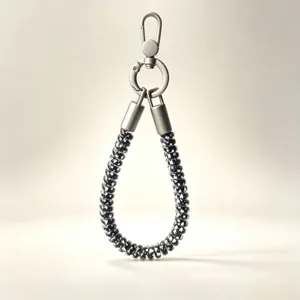 Black and white telephone cord phone lanyard TPU wrist strap durable anti-lost strap