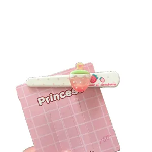 Cute jelly strawberry duckbill hair clip for women sweet minimalist bangs clip accessory