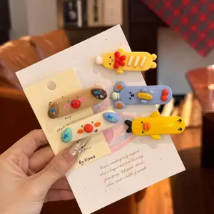 Jolies pinces à cheveux animaux mignonnes style fille frange pinces canard accessoires