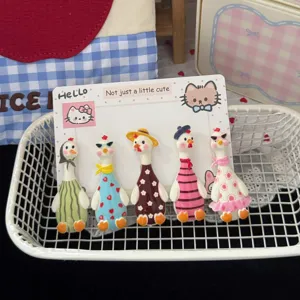 Mignon Drôle Petit Canard Épingle à Cheveux Résine Douce Fille Frange Pince Accessoires