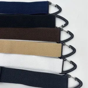 Unisex elastische bretels met 3,8 cm maïsstructuur webbing en stevige kunststof clips.