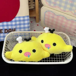 Cute cartoon yellow duck plush hair clip sweet girl bangs duckbill hair accessory