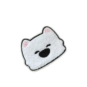 Patch de cheveux chiot blanc mignon style japonais doux frange autocollant magique accessoires