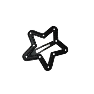Korean style black and white star hair clip minimalist polka dot BB clip for women hair accessories