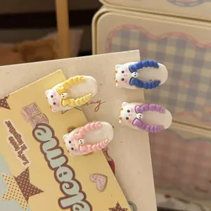 Cute Slipper Hair Clip Resin Cartoon Bear Duckbill Hairpin Sweet Girls Hair Accessories Daily Hair Styling