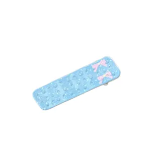 Korean sweet dopamine style blue glitter hair clip with pink bows and polka dots cute hair accessories
