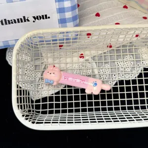 Jolie pince à cheveux ours de dessin animé rose style doux accessoires de détail