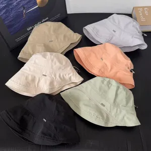Sombrero de pescador estilo japonés mujer hombre verano protección solar color sólido.