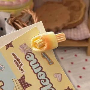 Cute 3D ice cream fruit hairpin sweet cartoon hair clip for sweet girls bangs daily wear.