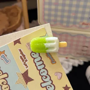 Sweet ice cream hair clip for women, cute summer candy color duckbill hair pin for girls styling.
