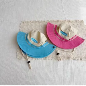 Contrast color bucket hat for outdoor summer, lightweight sun protection fisherman hat for adults.